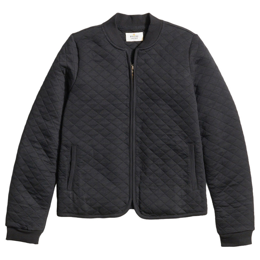 Marine Layer Classic Marine Layer Women's Black Corbet Quilted Bomber