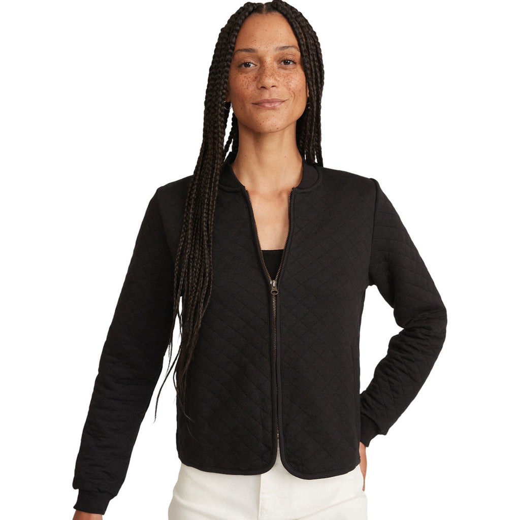 Marine Layer Classic Marine Layer Women's Black Corbet Quilted Bomber