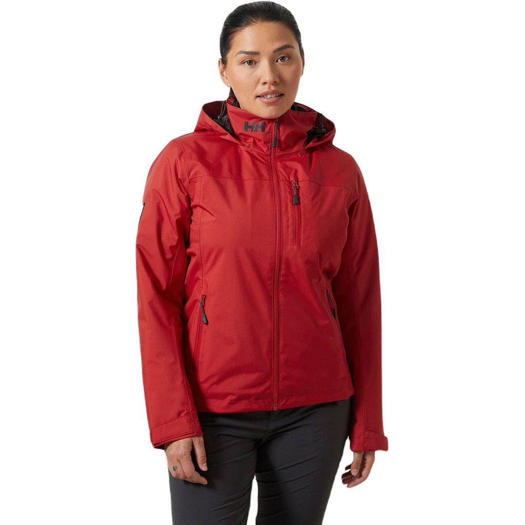 Helly Hansen Official Helly Hansen Women's Red Crew Hooded Midlayer Jacket 2.0