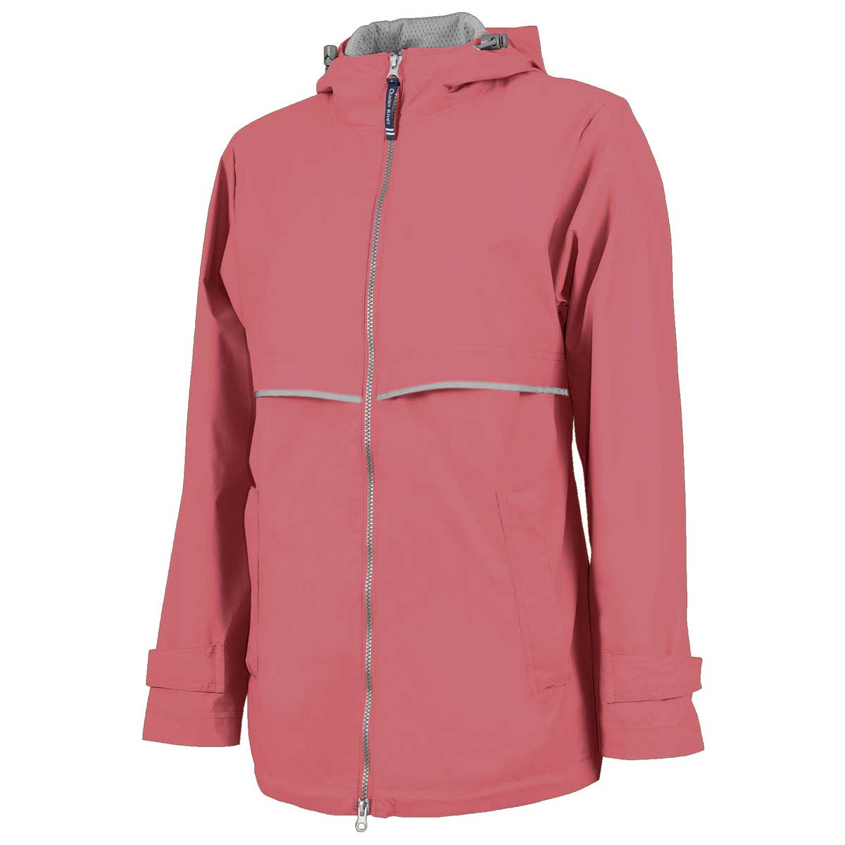 Charles River Charles River Women's Mauve/Reflective New Englander Rain Jacket