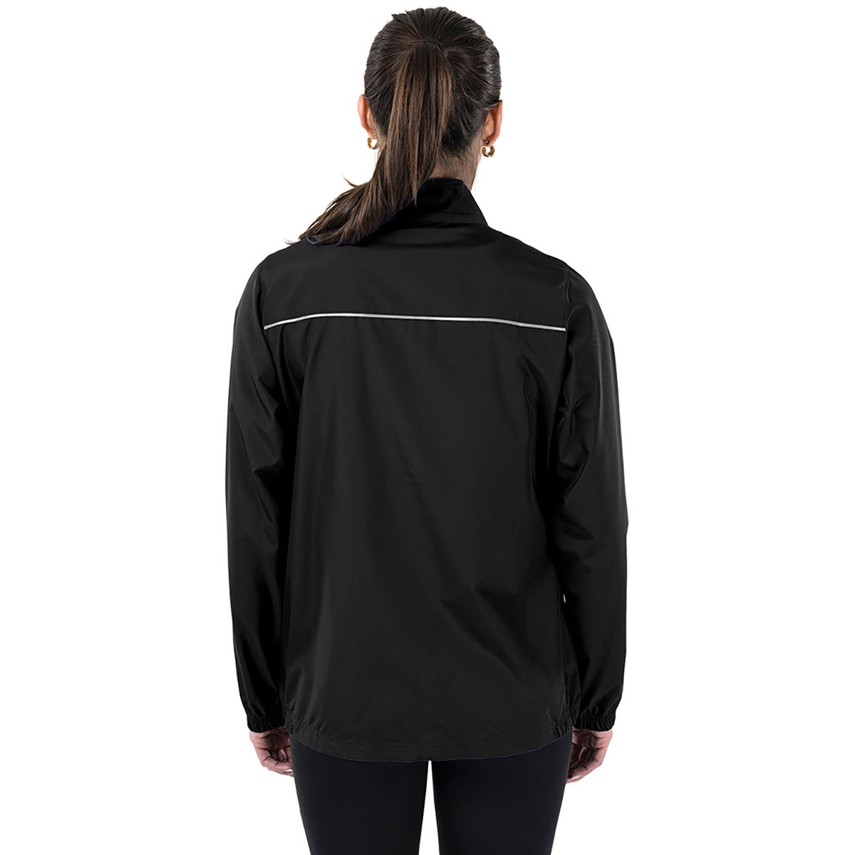 Charles River Charles River Women's Black Skyline Pack-N-Go Full Zip Reflective Jacket