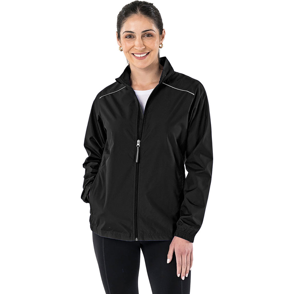 Charles River Charles River Women's Black Skyline Pack-N-Go Full Zip Reflective Jacket
