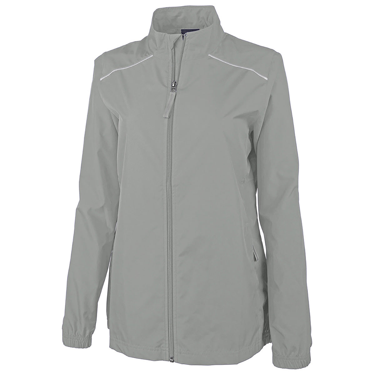 Charles River Charles River Women's Ice Grey Skyline Pack-N-Go Full Zip Reflective Jacket