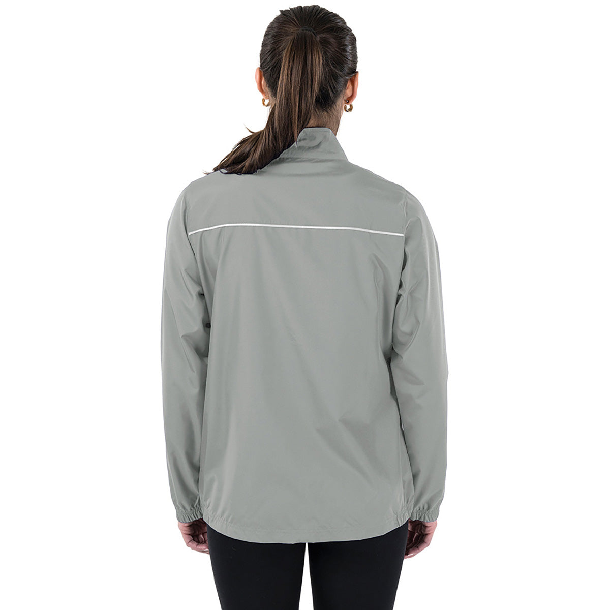 Charles River Charles River Women's Ice Grey Skyline Pack-N-Go Full Zip Reflective Jacket