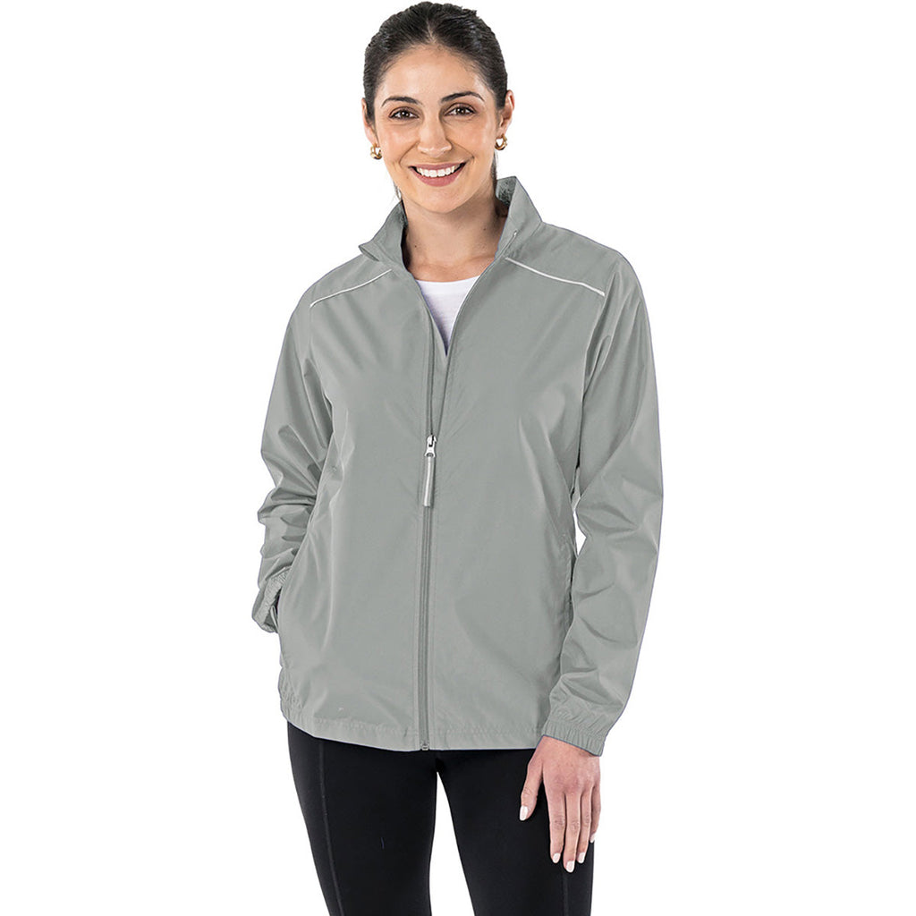 Charles River Charles River Women's Ice Grey Skyline Pack-N-Go Full Zip Reflective Jacket