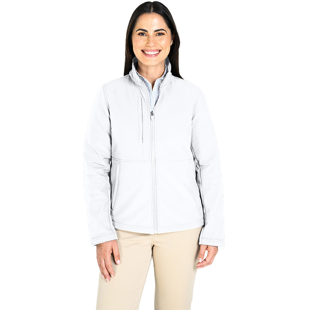Charles River Authentic Charles River Women's White Supreme Soft Shell Jacket