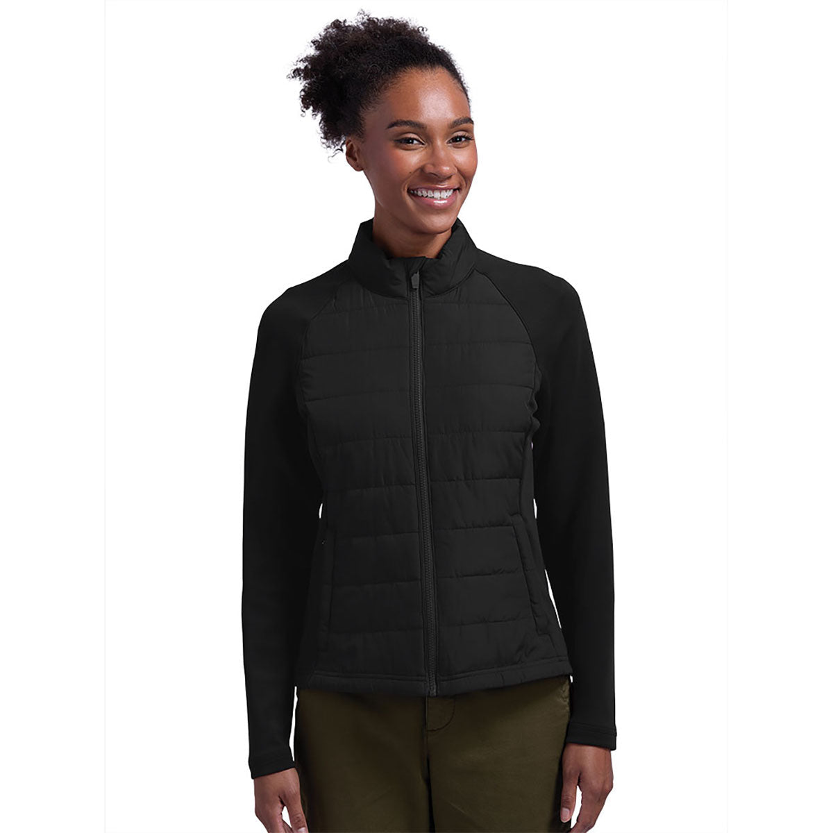 Charles River Charles River Women's Black Lotus Hybrid Puffer Jacket