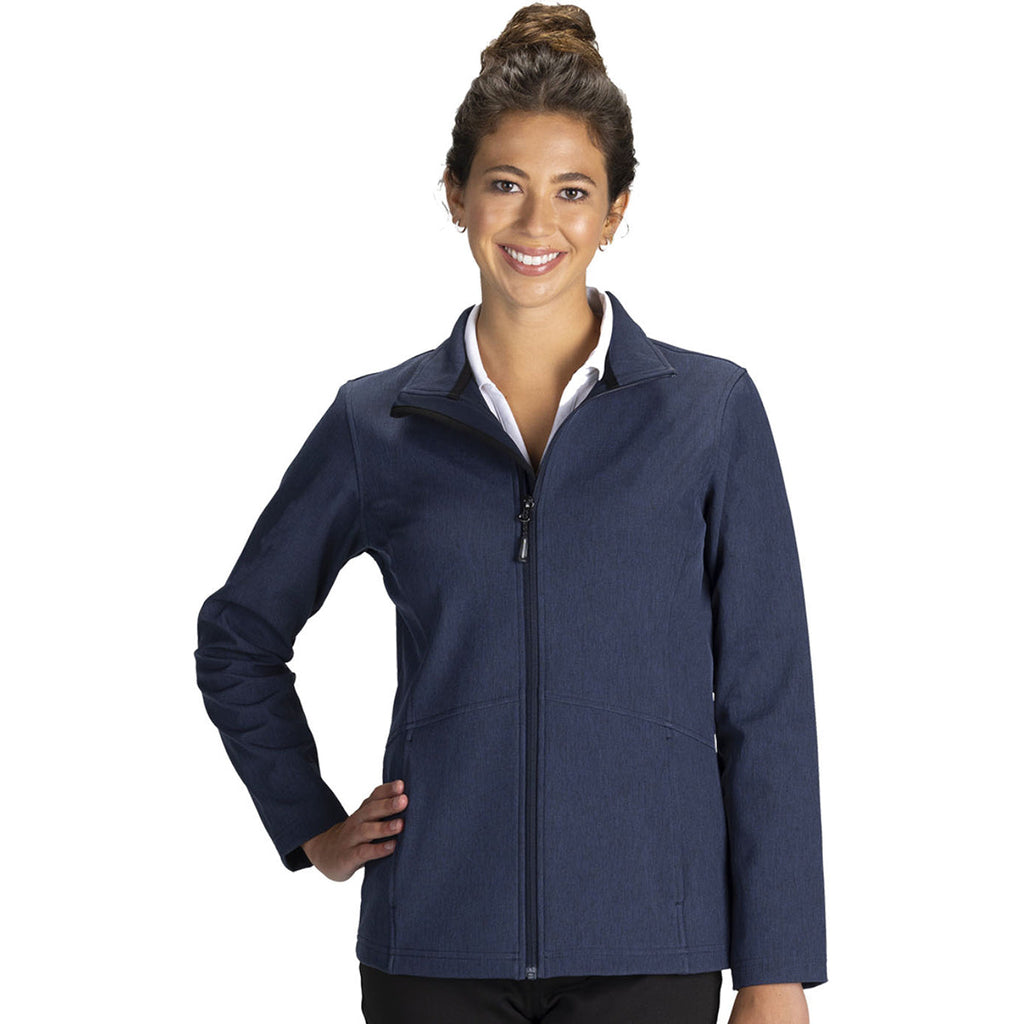 Edwards Edwards Women's Deep Blue Heather Lightweight Soft Shell Jacket