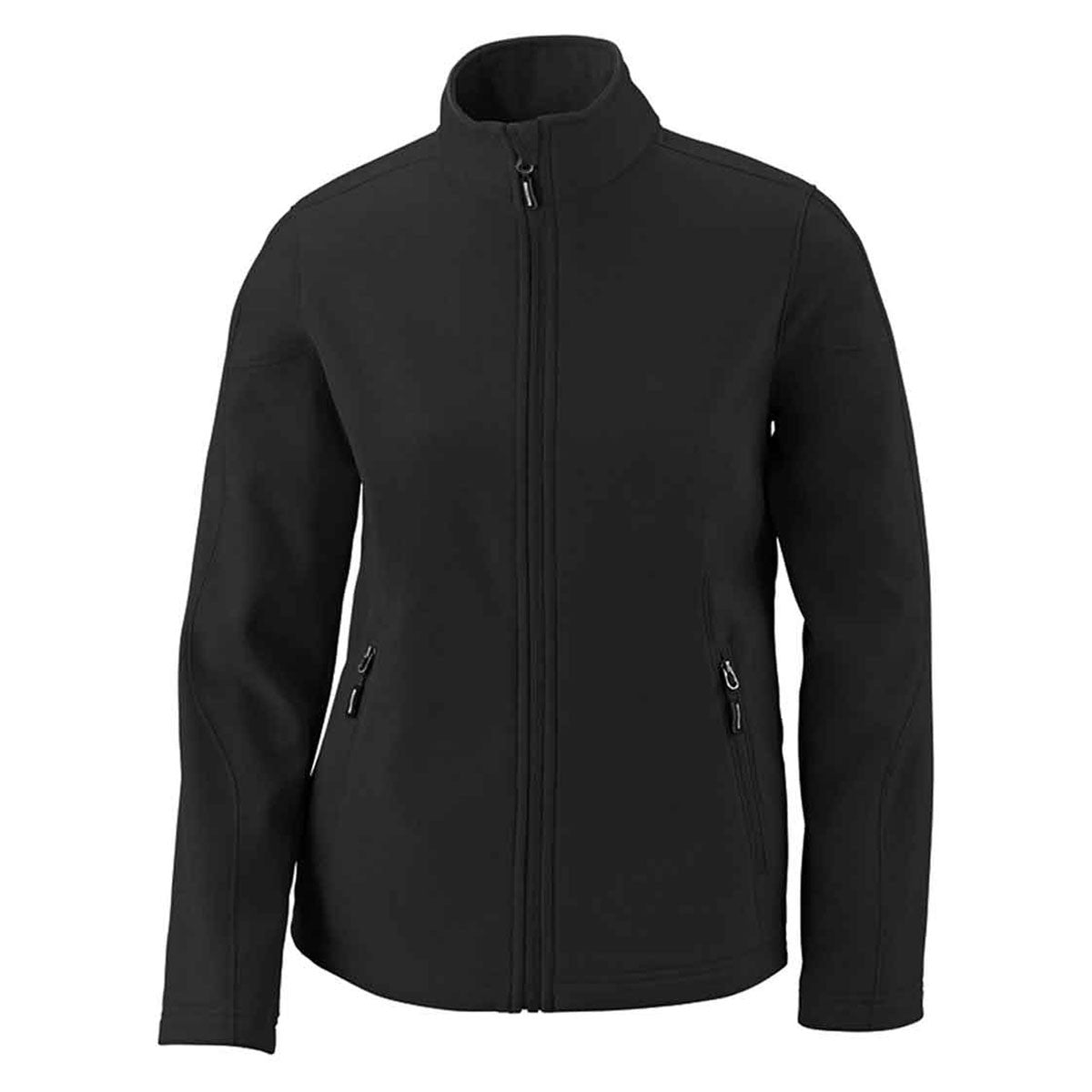 Core 365 Core 365 Women's Black Cruise Two-Layer Fleece Bonded Soft Shell Jacket
