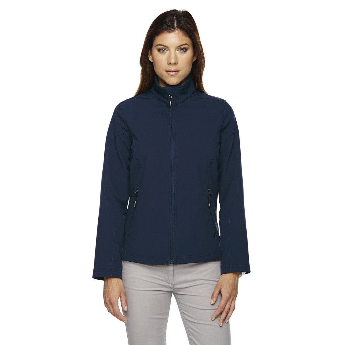 Core 365 Core 365 Women's Classic Navy Cruise Two-Layer Fleece Bonded Soft Shell Jacket
