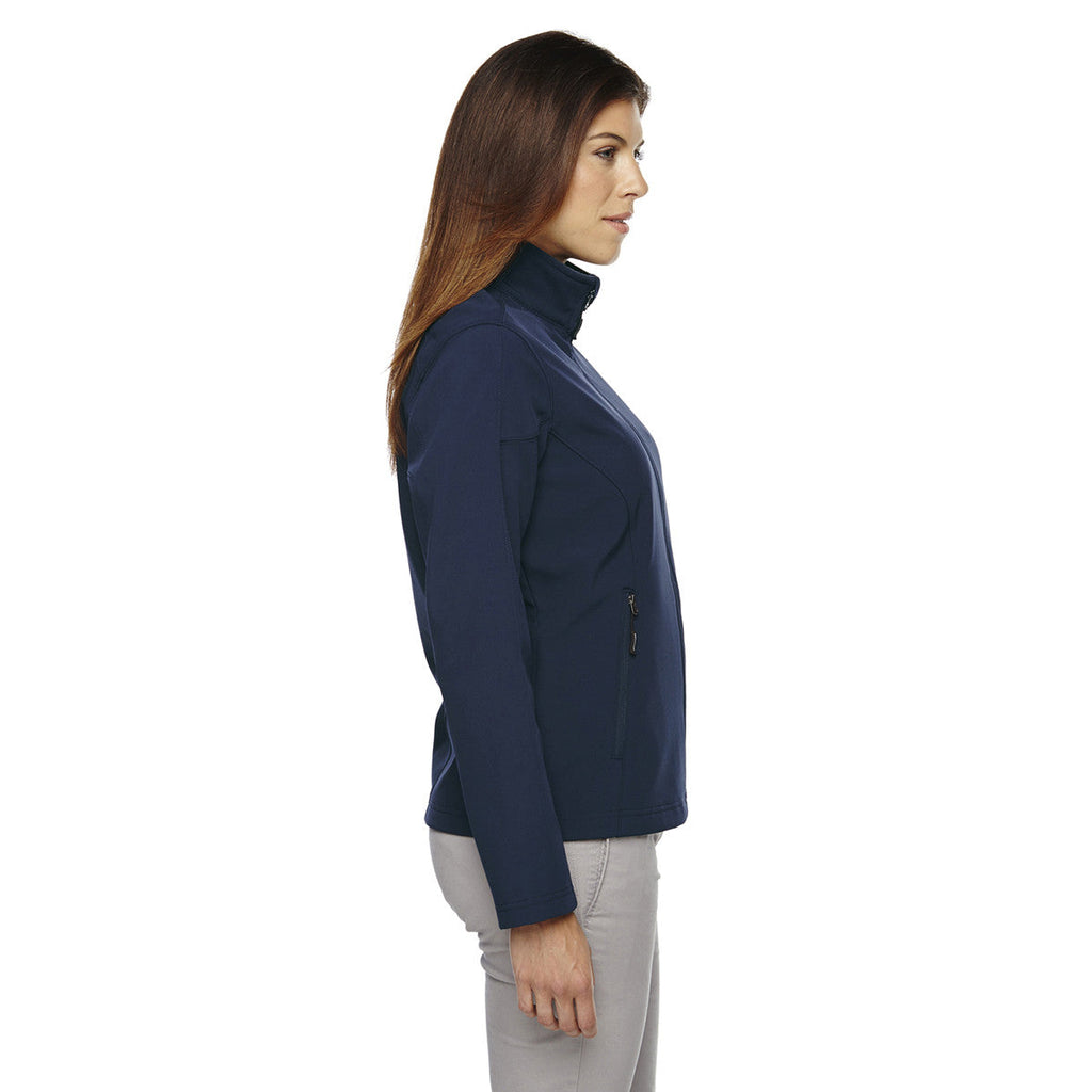 Core 365 Core 365 Women's Classic Navy Cruise Two-Layer Fleece Bonded Soft Shell Jacket