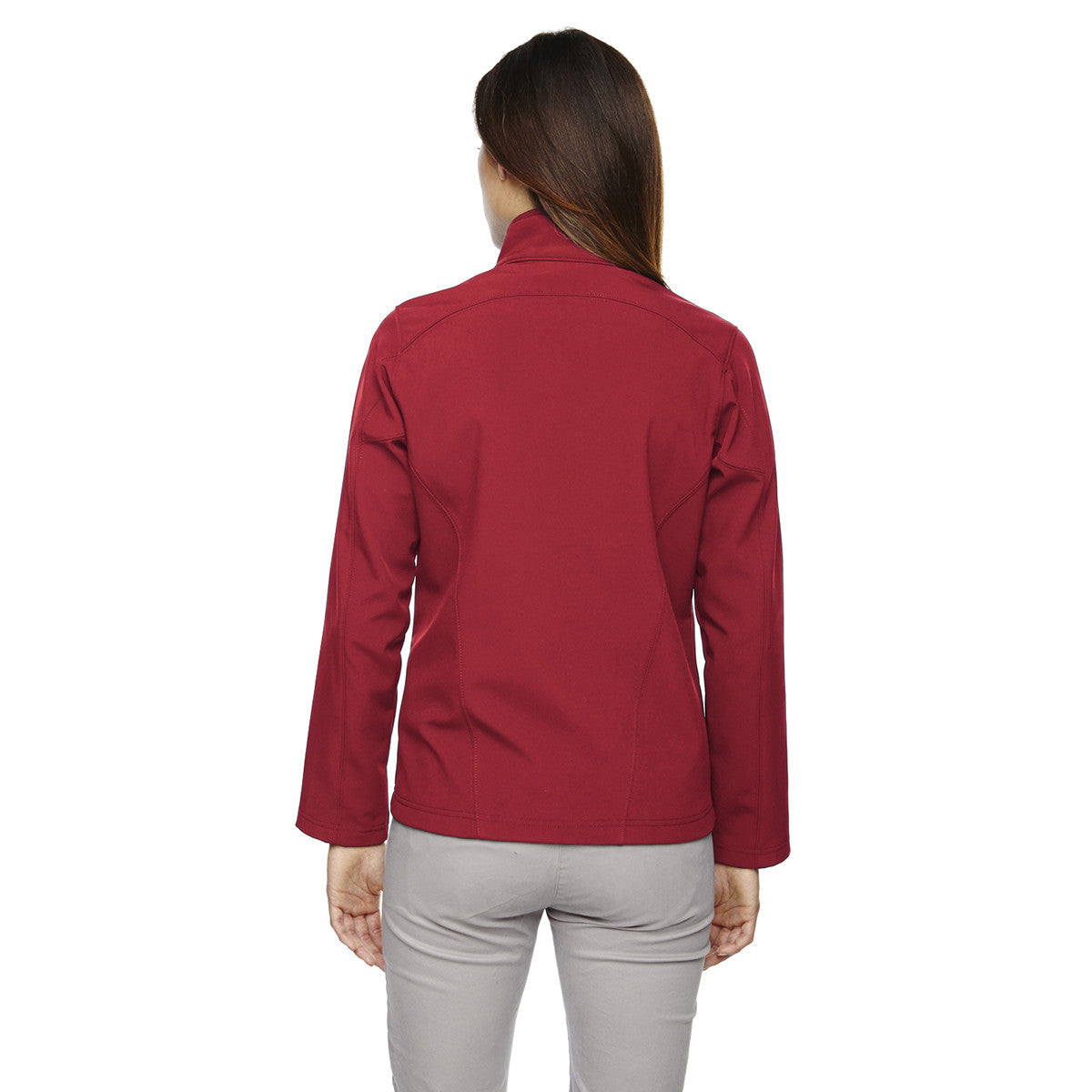 Core 365 Core 365 Women's Classic Red Cruise Two-Layer Fleece Bonded Soft Shell Jacket