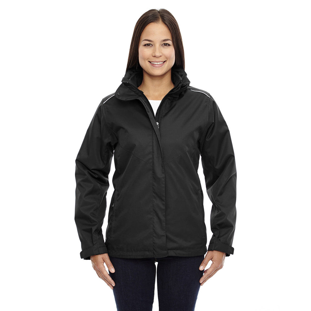 Core 365 Core 365 Women's Black Region 3-in-1 Jacket with Fleece Liner