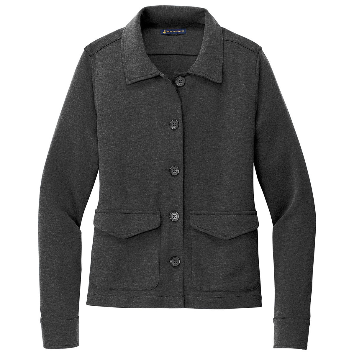 Brooks Brothers Brooks Brothers Women's Windsor Grey Heather Mid-Layer Stretch Button Jacket