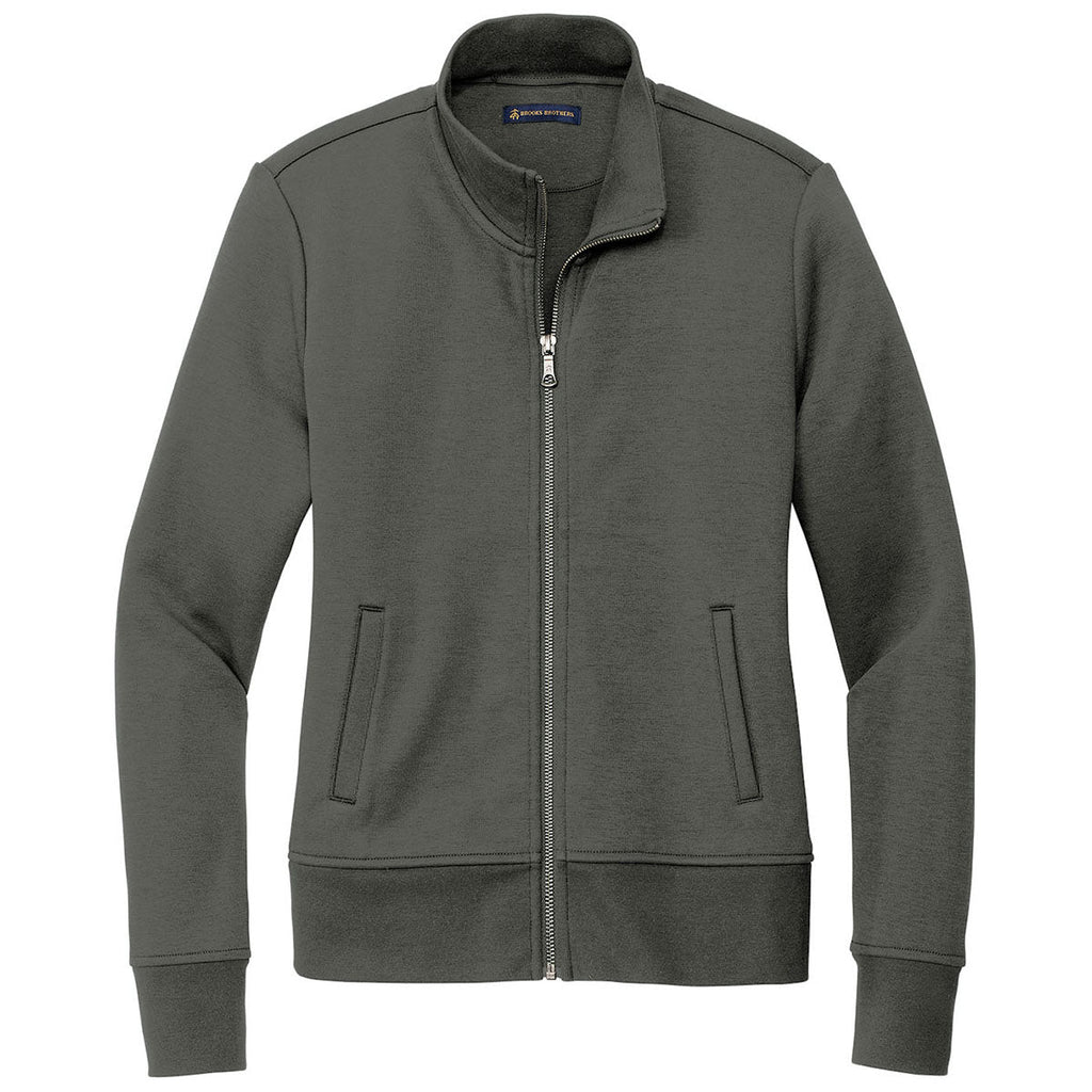 Brooks Brothers Brooks Brothers Women's Windsor Grey Double-Knit Full Zip