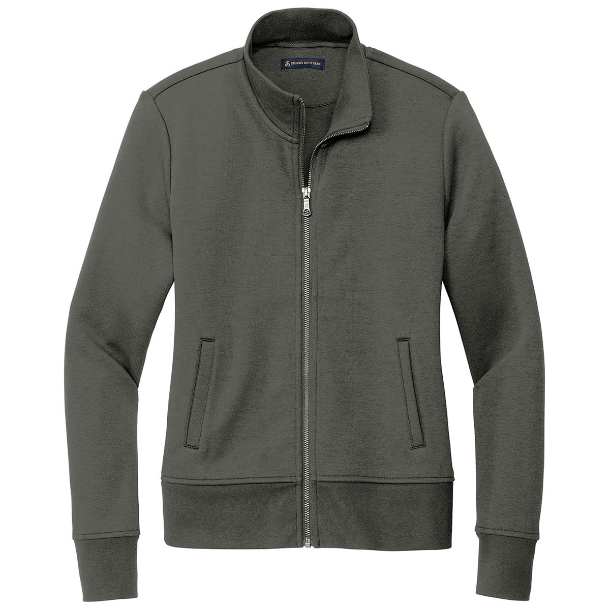 Brooks Brothers Brooks Brothers Women's Windsor Grey Double-Knit Full Zip