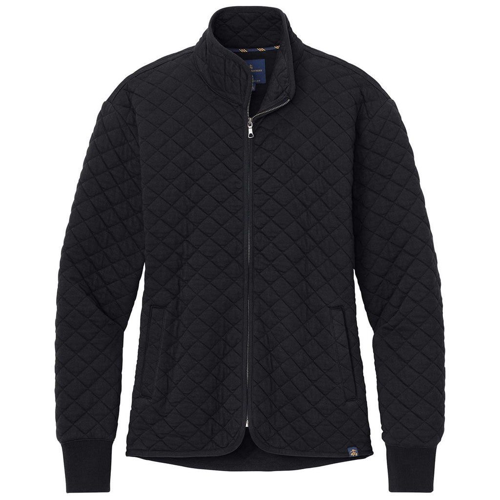 Brooks Brothers Brooks Brothers Women's Deep Black Diamond Quilt Full-Zip