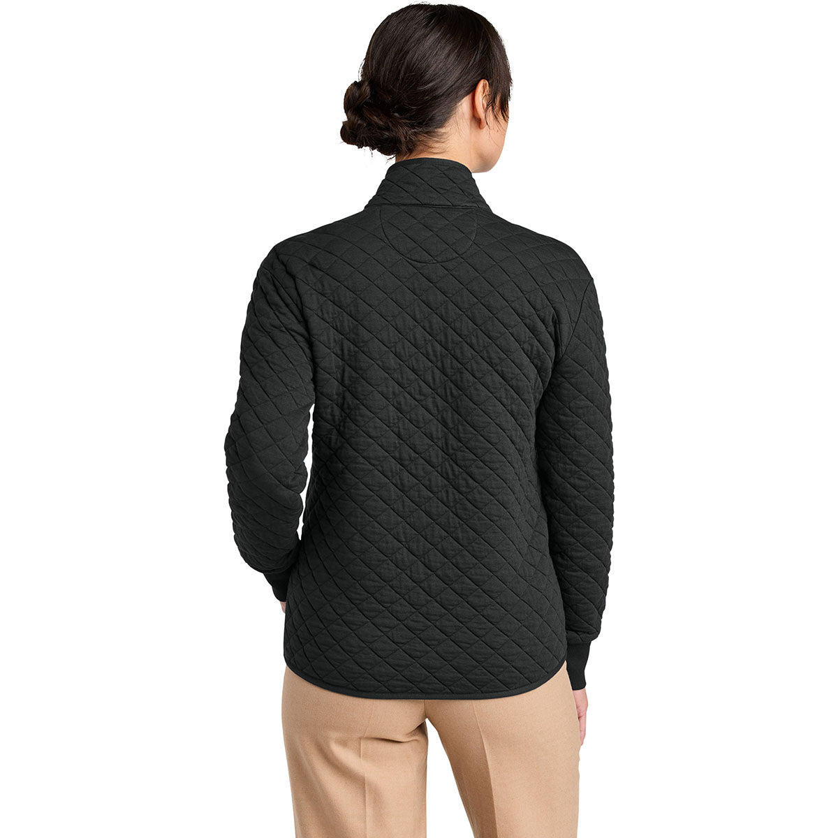 Brooks Brothers Brooks Brothers Women's Deep Black Diamond Quilt Full-Zip