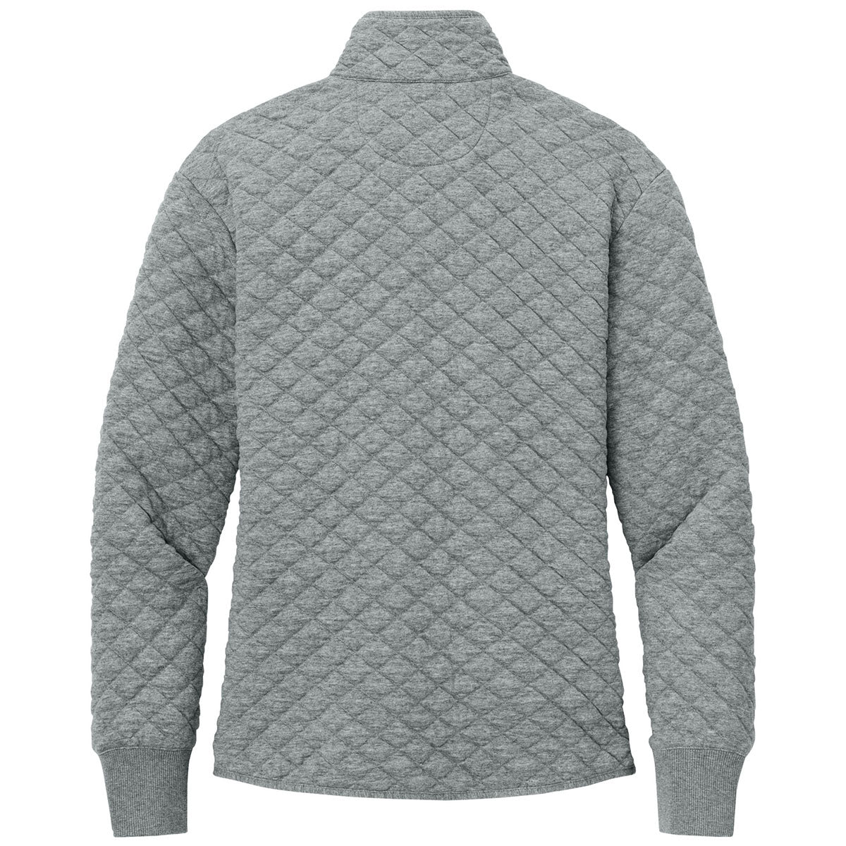 Brooks Brothers Brooks Brothers Women's Light Shadow Grey Heather Diamond Quilt Full-Zip
