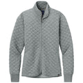 Brooks Brothers Brooks Brothers Women's Light Shadow Grey Heather Diamond Quilt Full-Zip