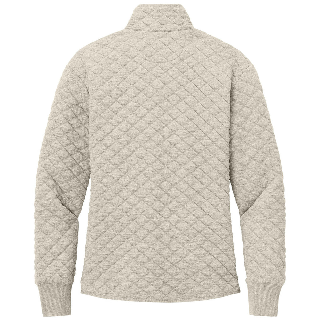 Brooks Brothers Brooks Brothers Women's Oatmeal Heather Diamond Quilt Full-Zip