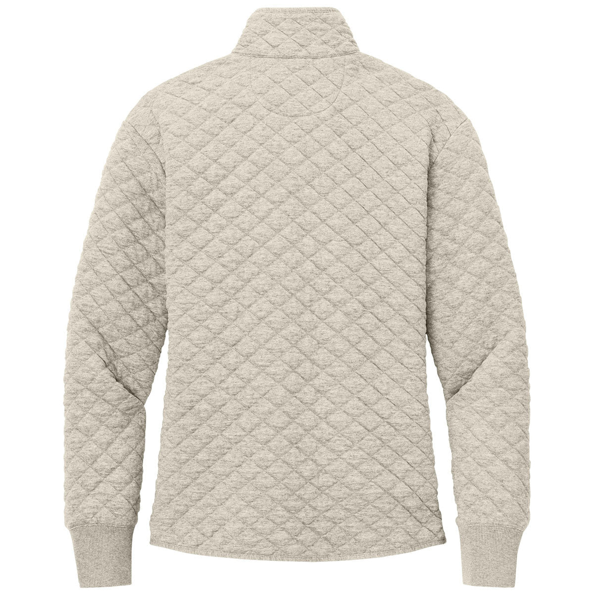 Brooks Brothers Brooks Brothers Women's Oatmeal Heather Diamond Quilt Full-Zip