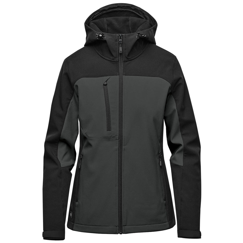 Stormtech Stormtech Women's Dolphin/Black Cascades Softshell Hoody