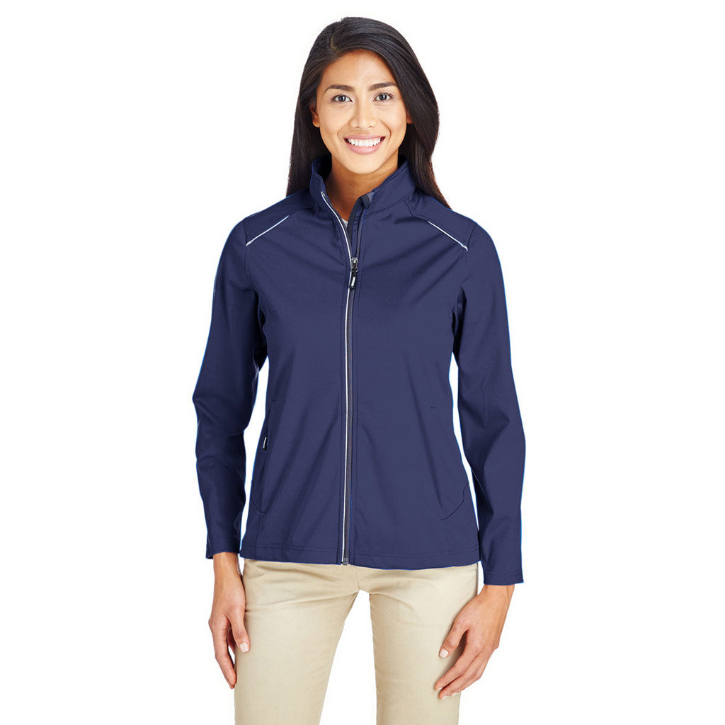 Core 365 Core 365 Women's Classic Navy Techno Lite Three-Layer Knit Tech Shell