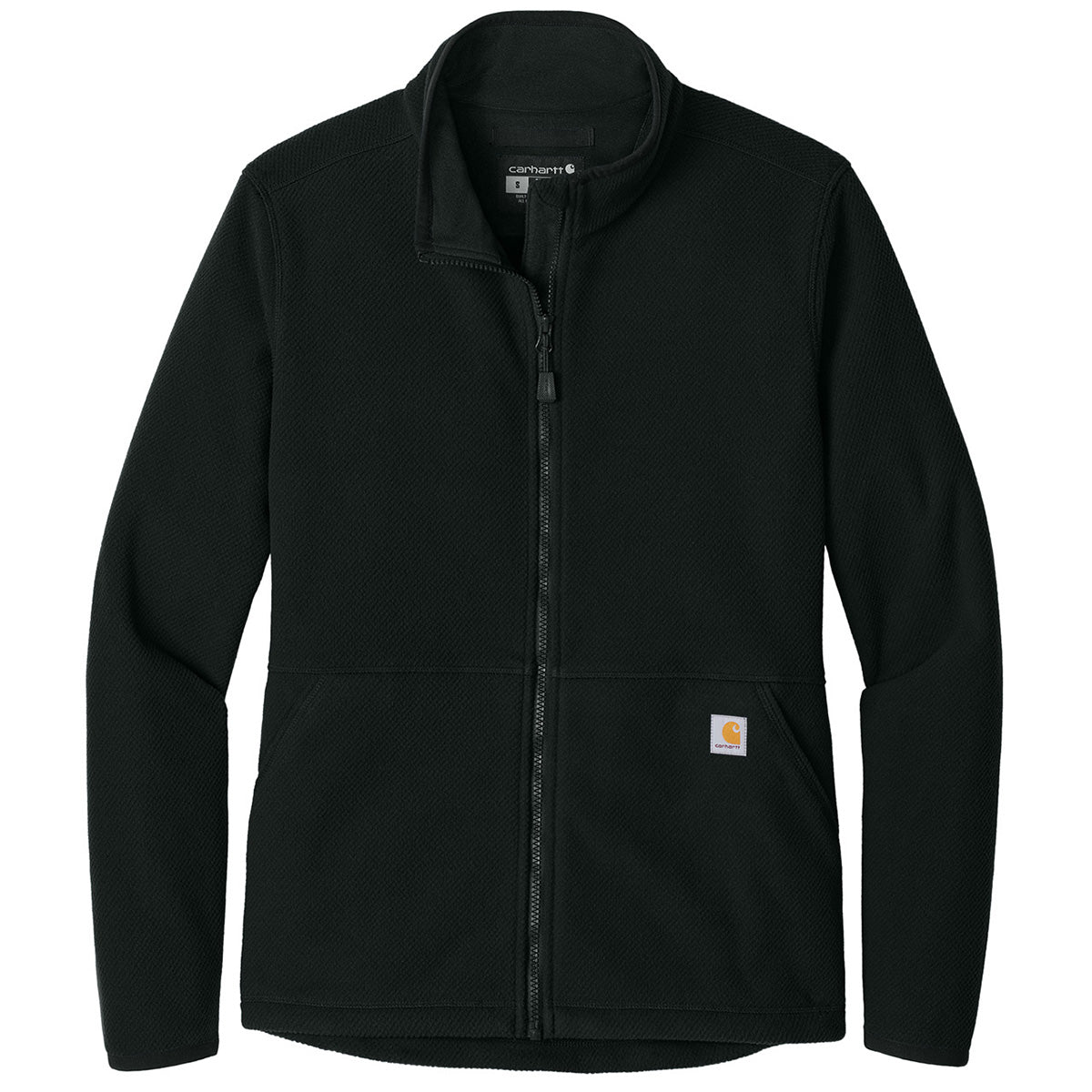 Carhartt Carhartt Women's Black Textured Full-Zip Fleece Jacket
