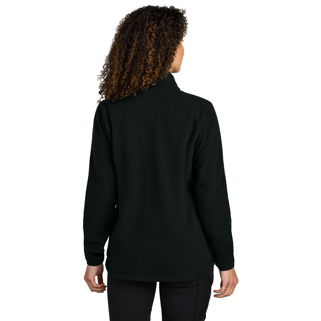 Carhartt Carhartt Women's Black Textured Full-Zip Fleece Jacket