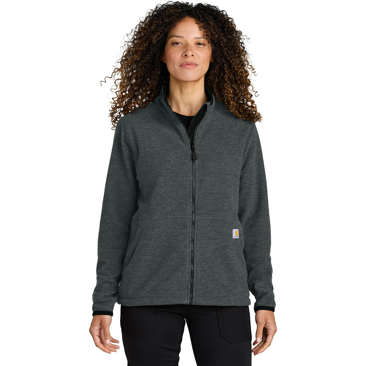 Carhartt Carhartt Women's Carbon Heather Textured Full-Zip Fleece Jacket