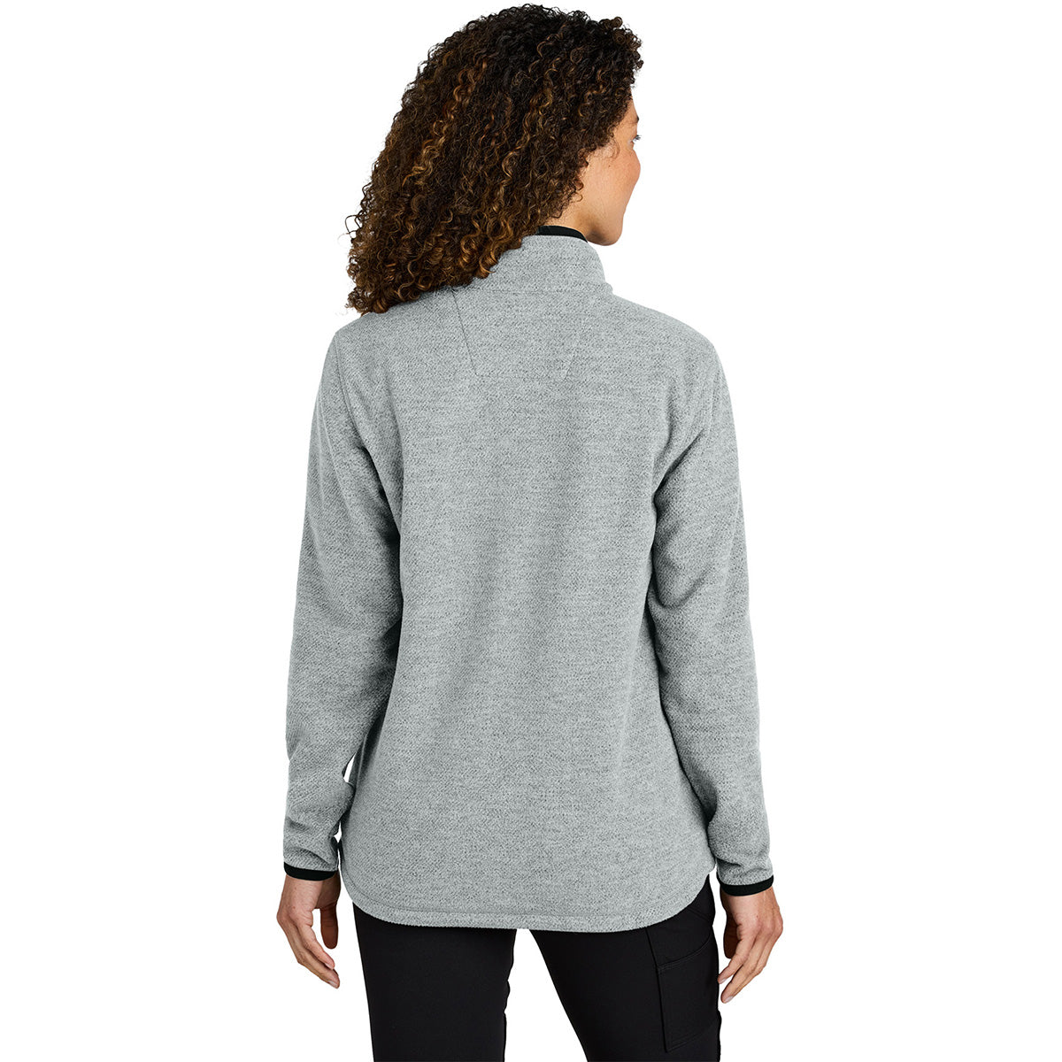 Carhartt Carhartt Women's Heather Grey Textured Full-Zip Fleece Jacket