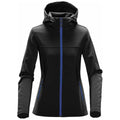 Stormtech Authentic Stormtech Women's Black/Azure Blue Orbiter Softshell Hoody