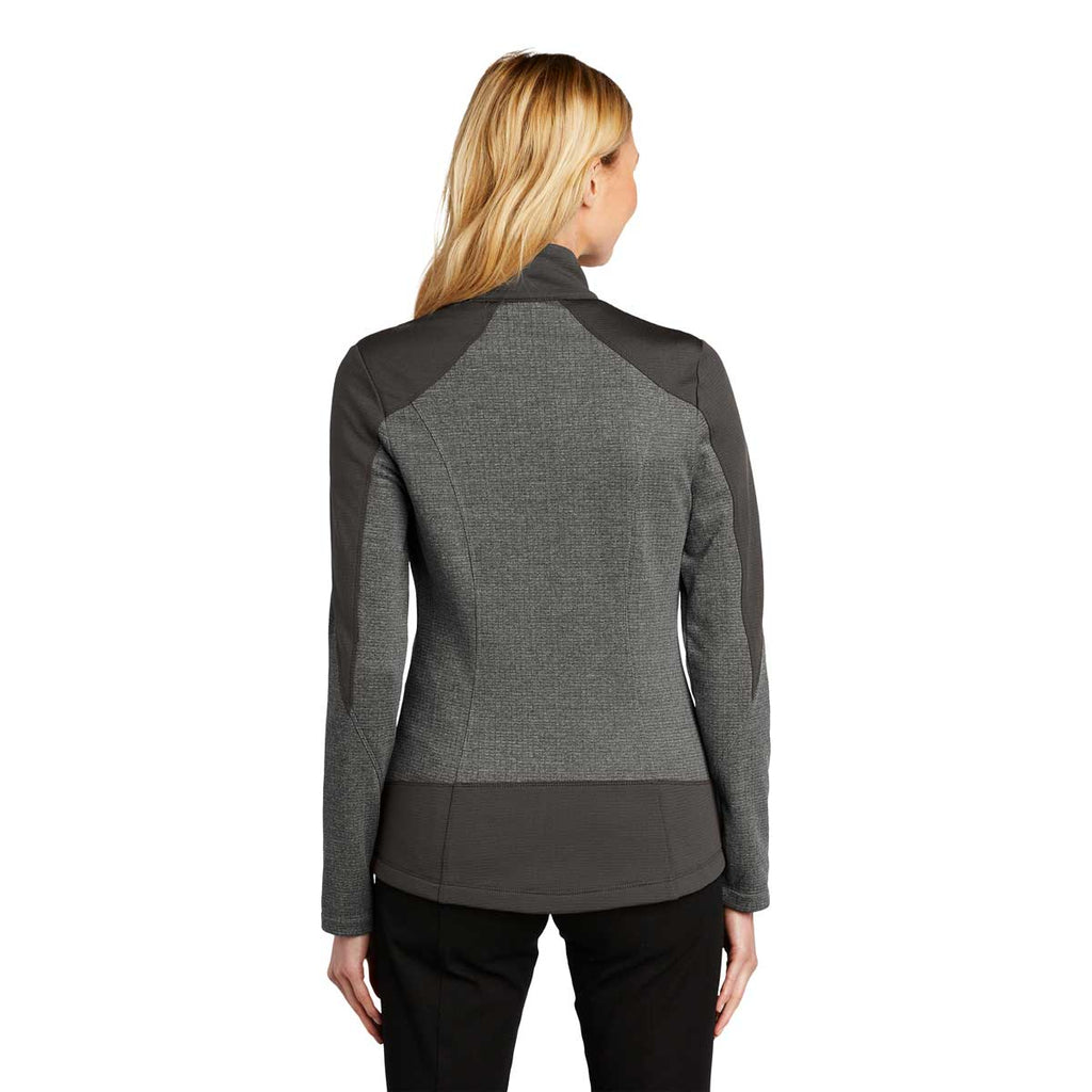 Port Authority Authentic Port Authority Women's Grey Smoke Heather/Grey Smoke Grid Fleece Jacket