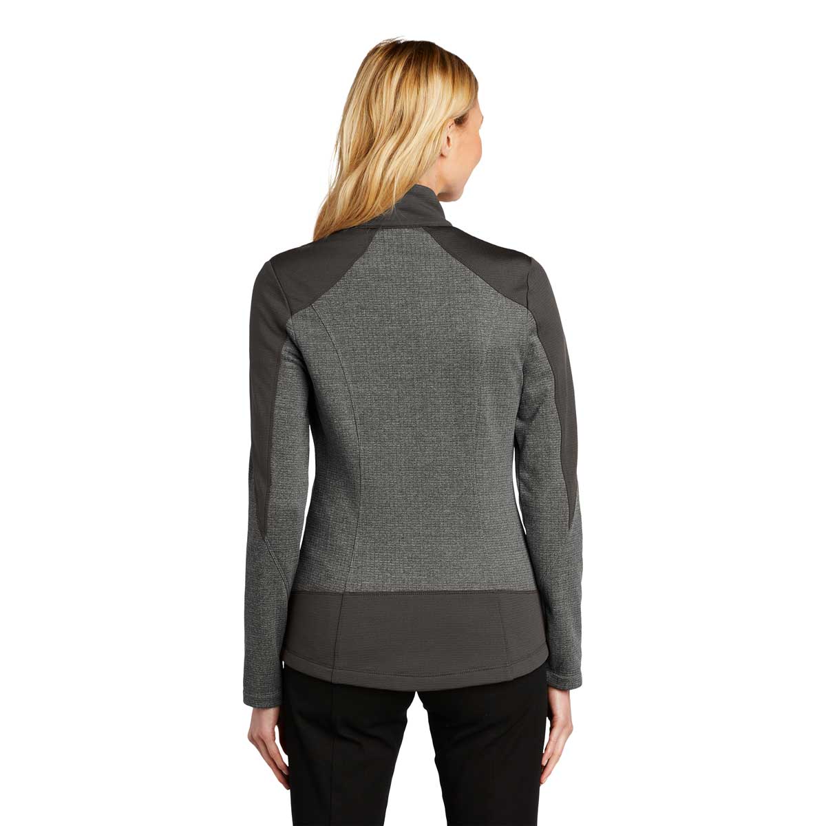 Port Authority Authentic Port Authority Women's Grey Smoke Heather/Grey Smoke Grid Fleece Jacket
