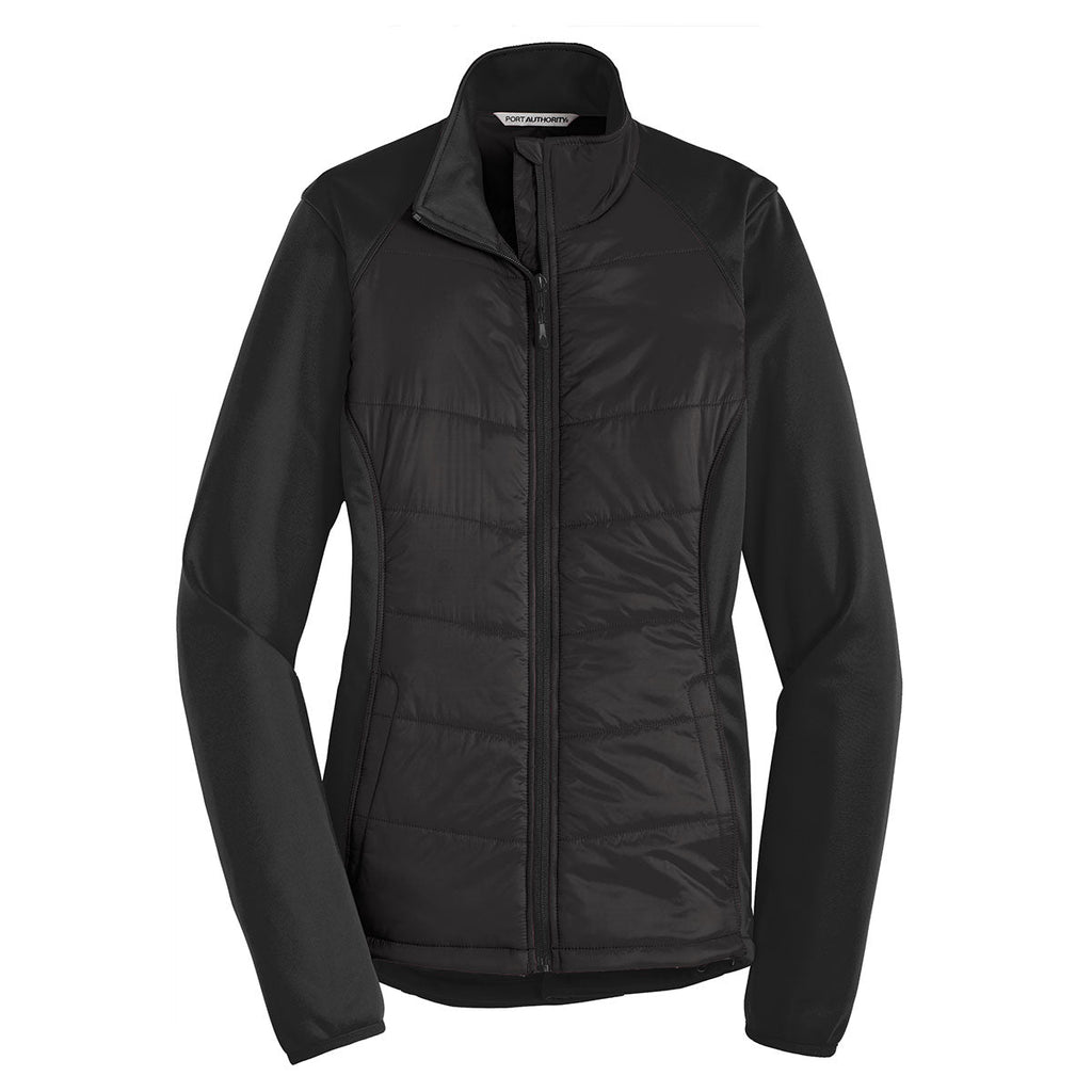 Port Authority Classic Port Authority Women's Deep Black Hybrid Soft Shell Jacket