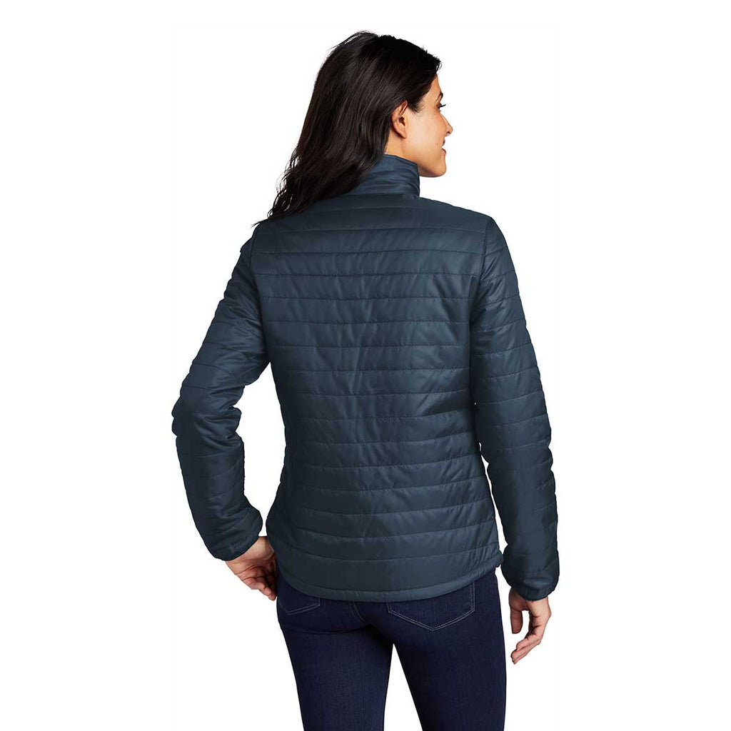 Port Authority Classic Port Authority Women's Regatta Blue/ River Blue Packable Puffy Jacket