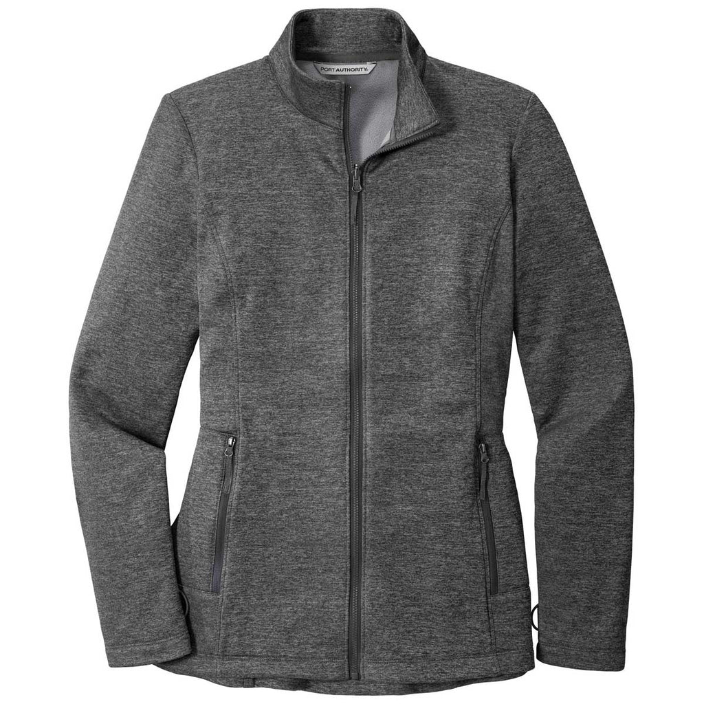 Port Authority Classic Port Authority Women's Sterling Grey Heather Collective Striated Fleece Jacket