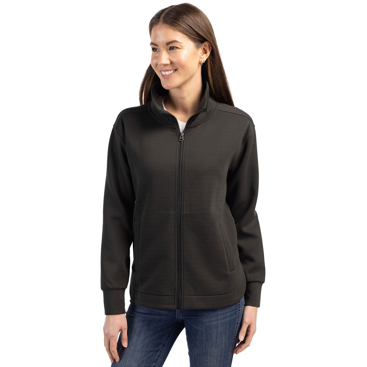 Cutter & Buck Cutter & Buck Women's Black Roam Eco Full Zip Recycled Jacket