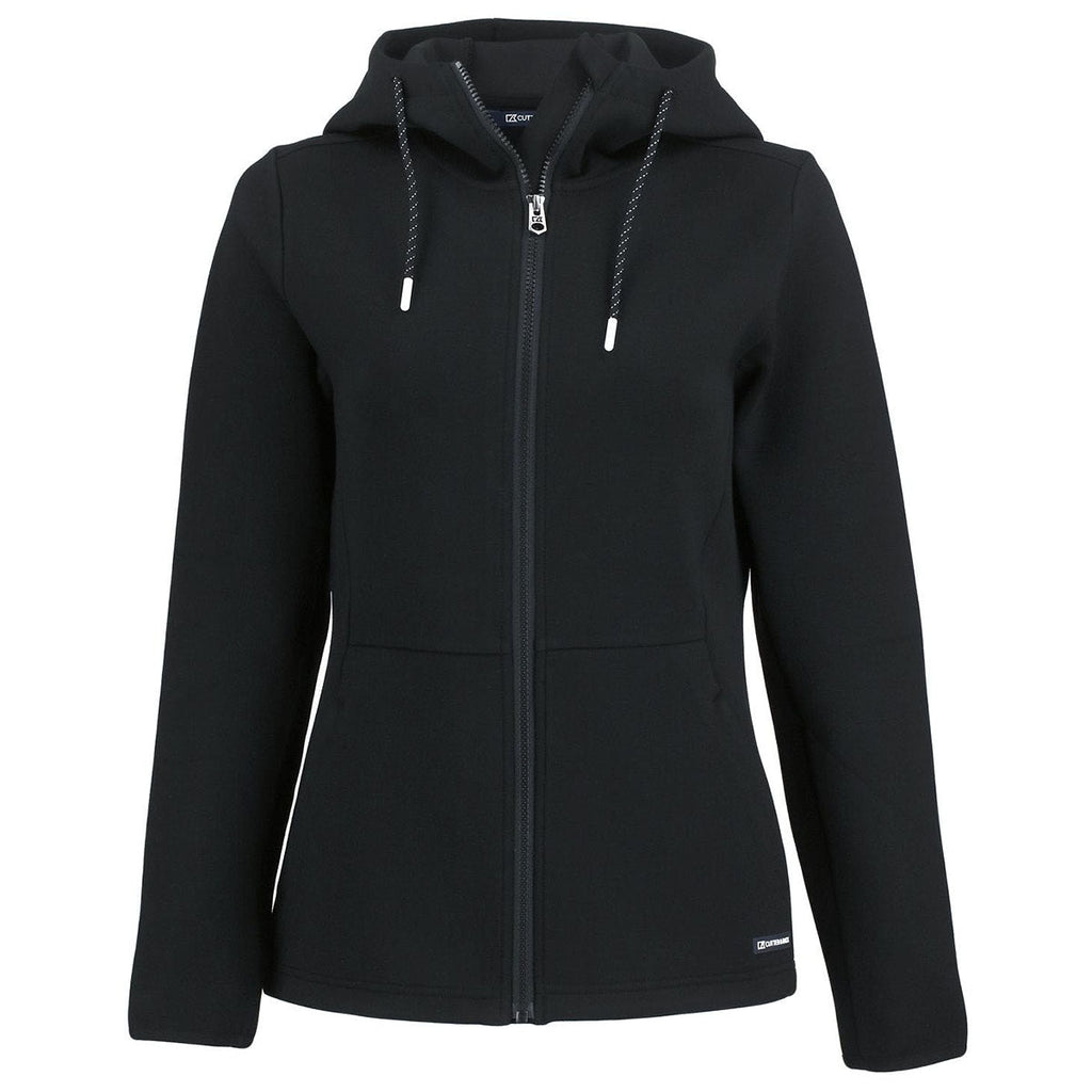 Cutter & Buck Cutter & Buck Women's Black Roam Epic Comfort Recycled Full Zip Hooded Jacket