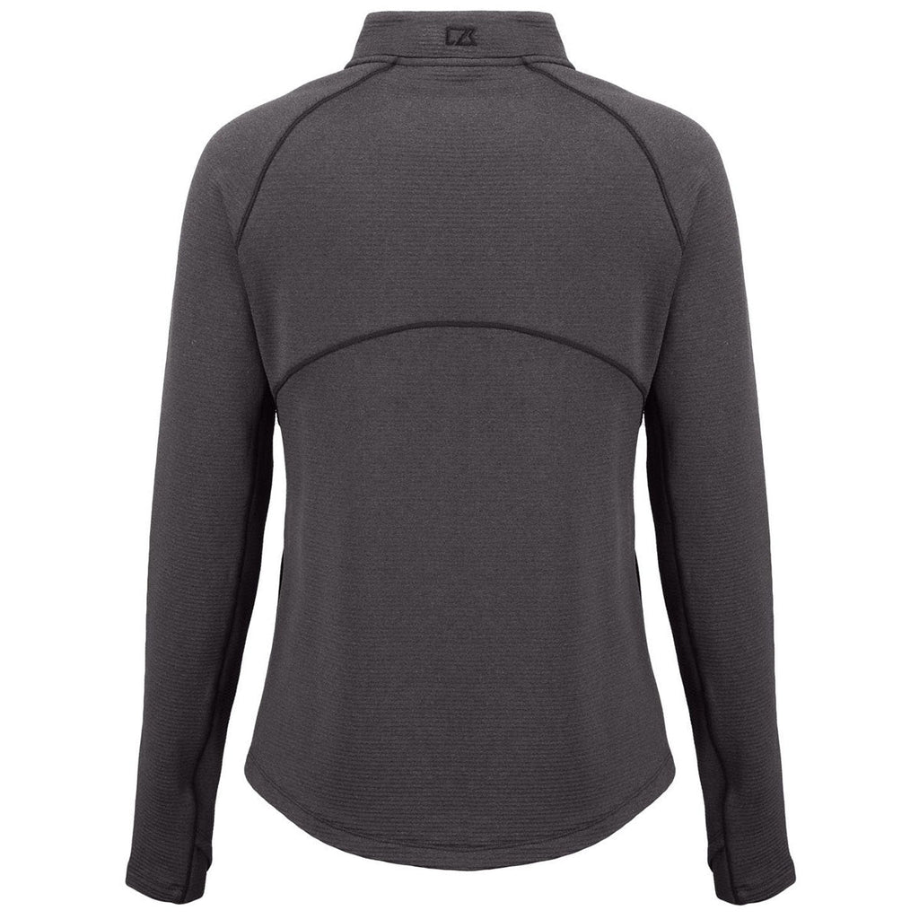Cutter & Buck Cutter & Buck Women's Black Heather Peshastin Fleece Recycled Full Zip Jacket