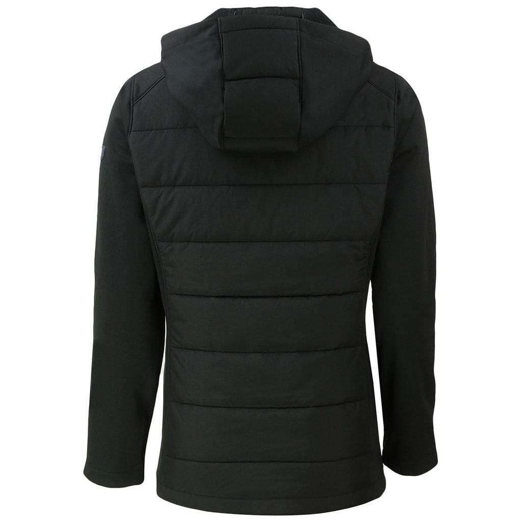 Cutter & Buck Cutter & Buck Women's Black Evoke Hybrid Eco Softshell Recycled Full Zip Hooded Jacket