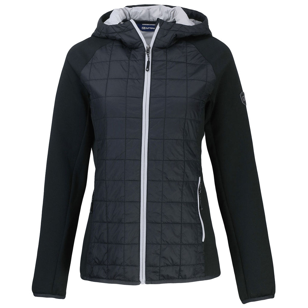 Cutter & Buck Cutter & Buck Women's Black Rainier Primaloft Eco Full Zip Hybrid Jacket