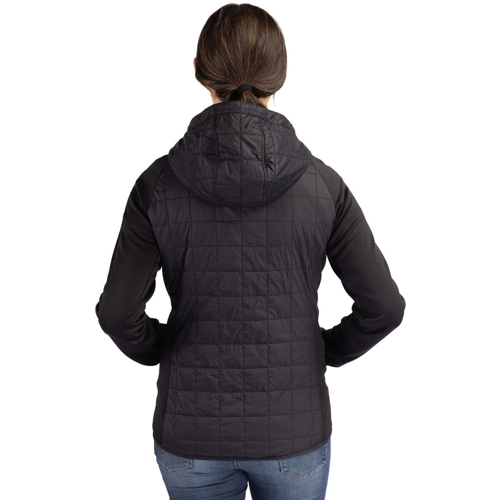 Cutter & Buck Cutter & Buck Women's Black Rainier Primaloft Eco Full Zip Hybrid Jacket