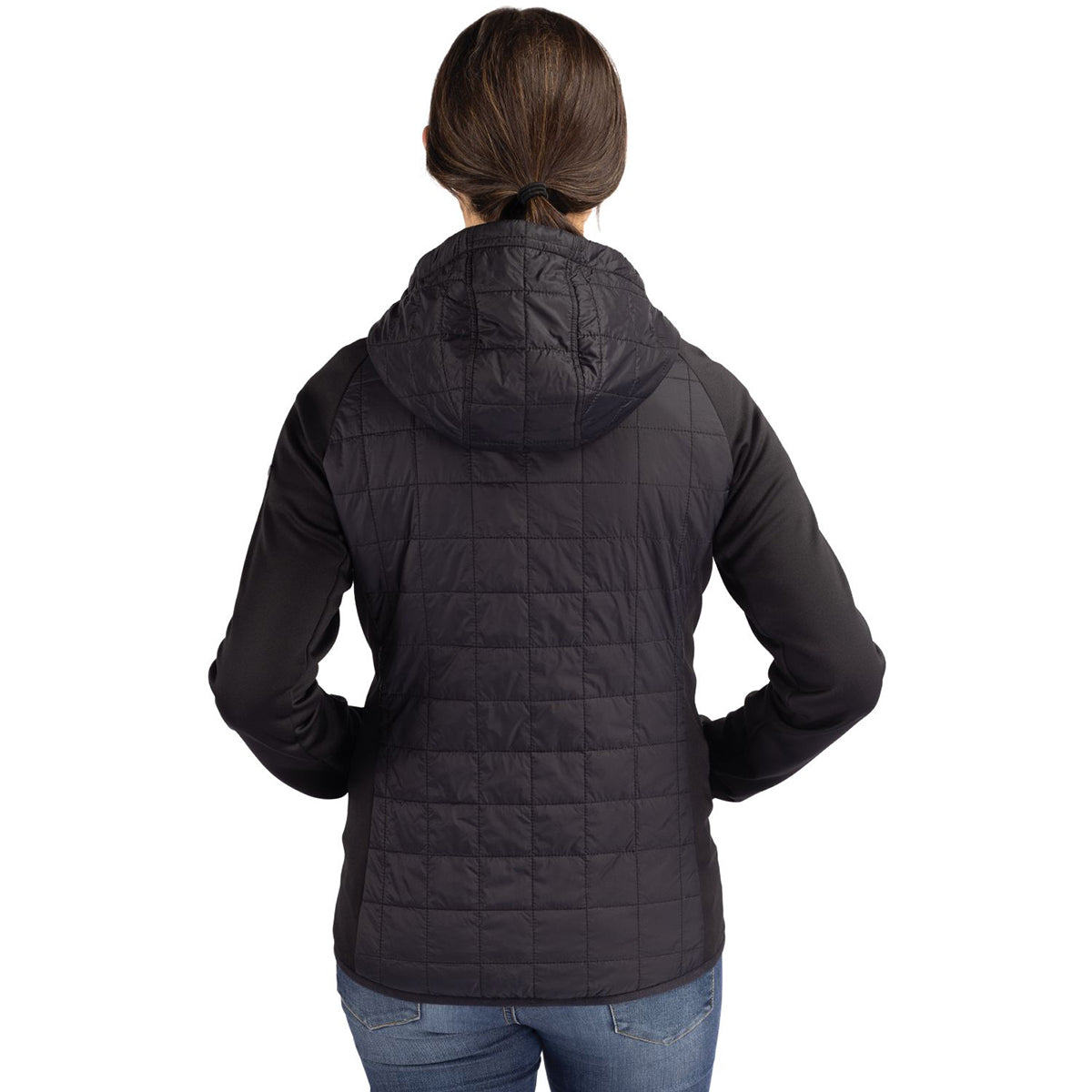 Cutter & Buck Cutter & Buck Women's Black Rainier Primaloft Eco Full Zip Hybrid Jacket