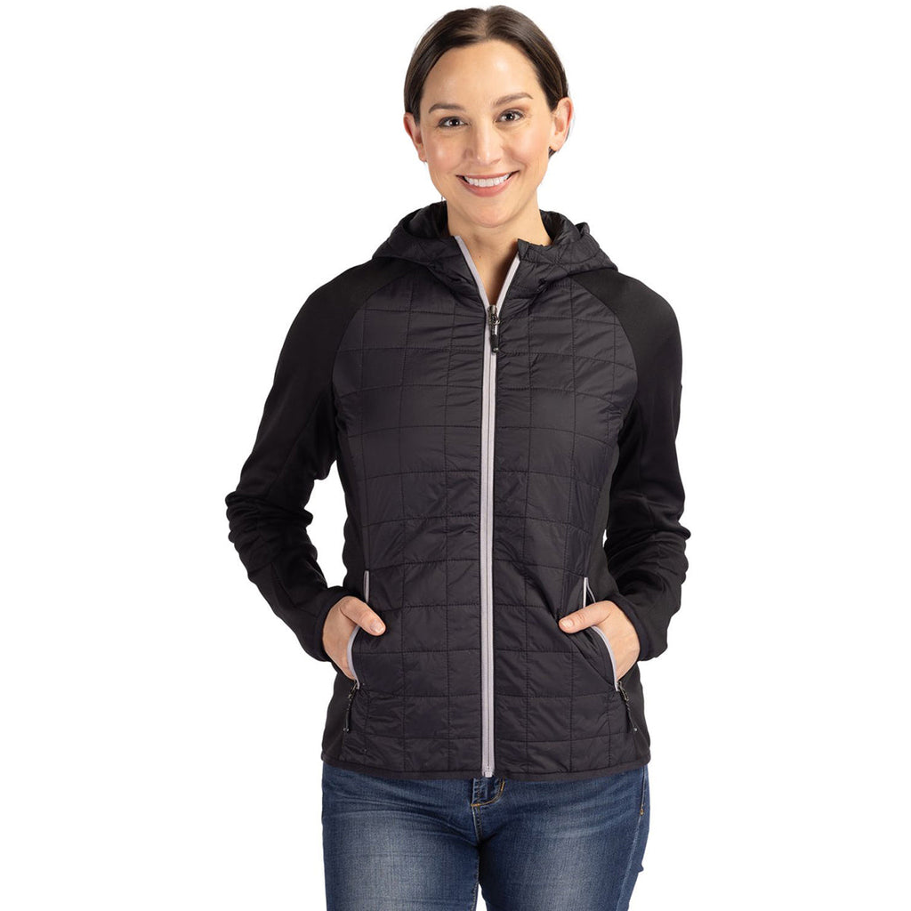 Cutter & Buck Cutter & Buck Women's Black Rainier Primaloft Eco Full Zip Hybrid Jacket