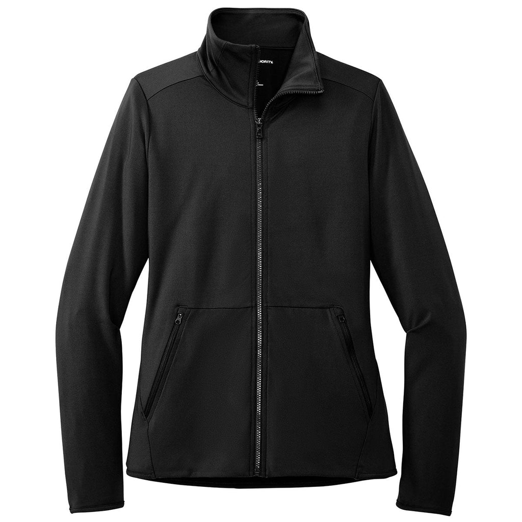 Port Authority Authentic Port Authority Women's Black Accord Stretch Fleece Full-Zip