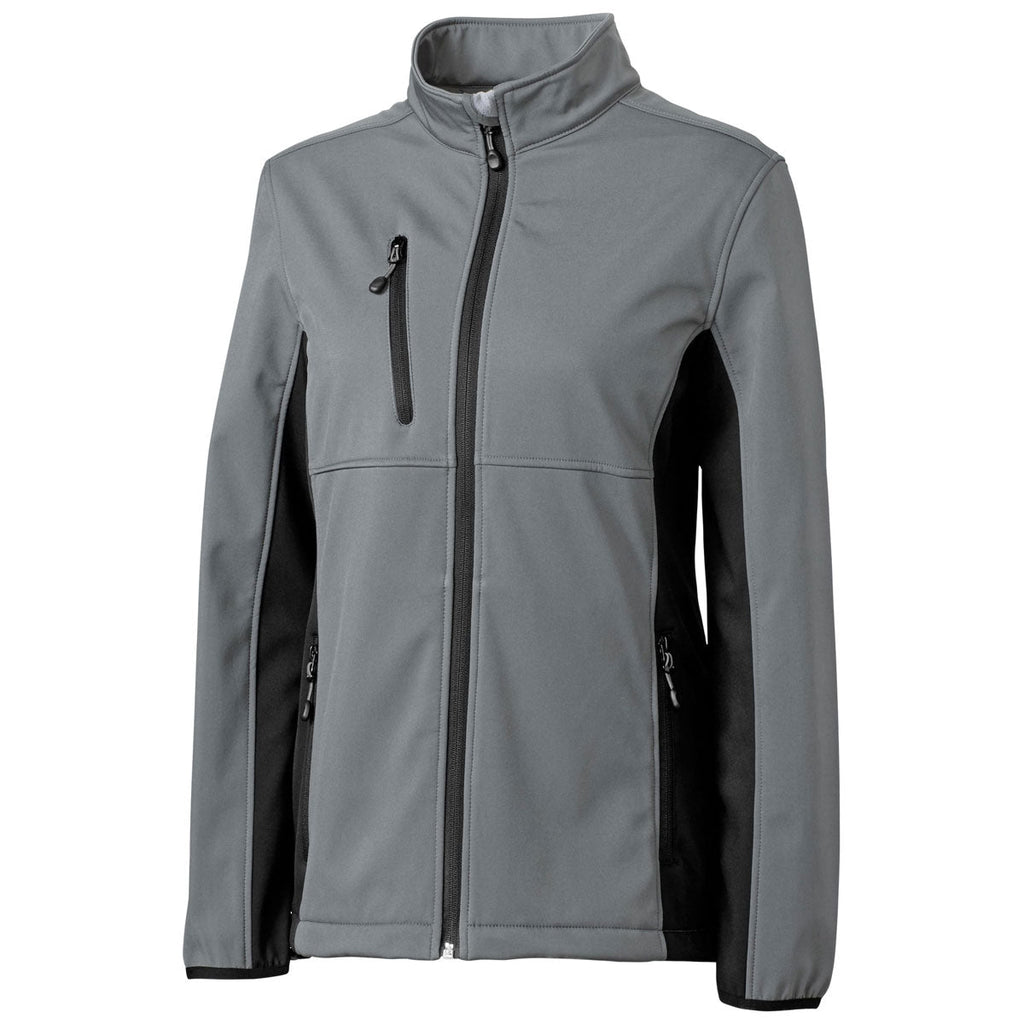 Clique Clique Women's Pistol/Black Narvik Colorblock Softshell