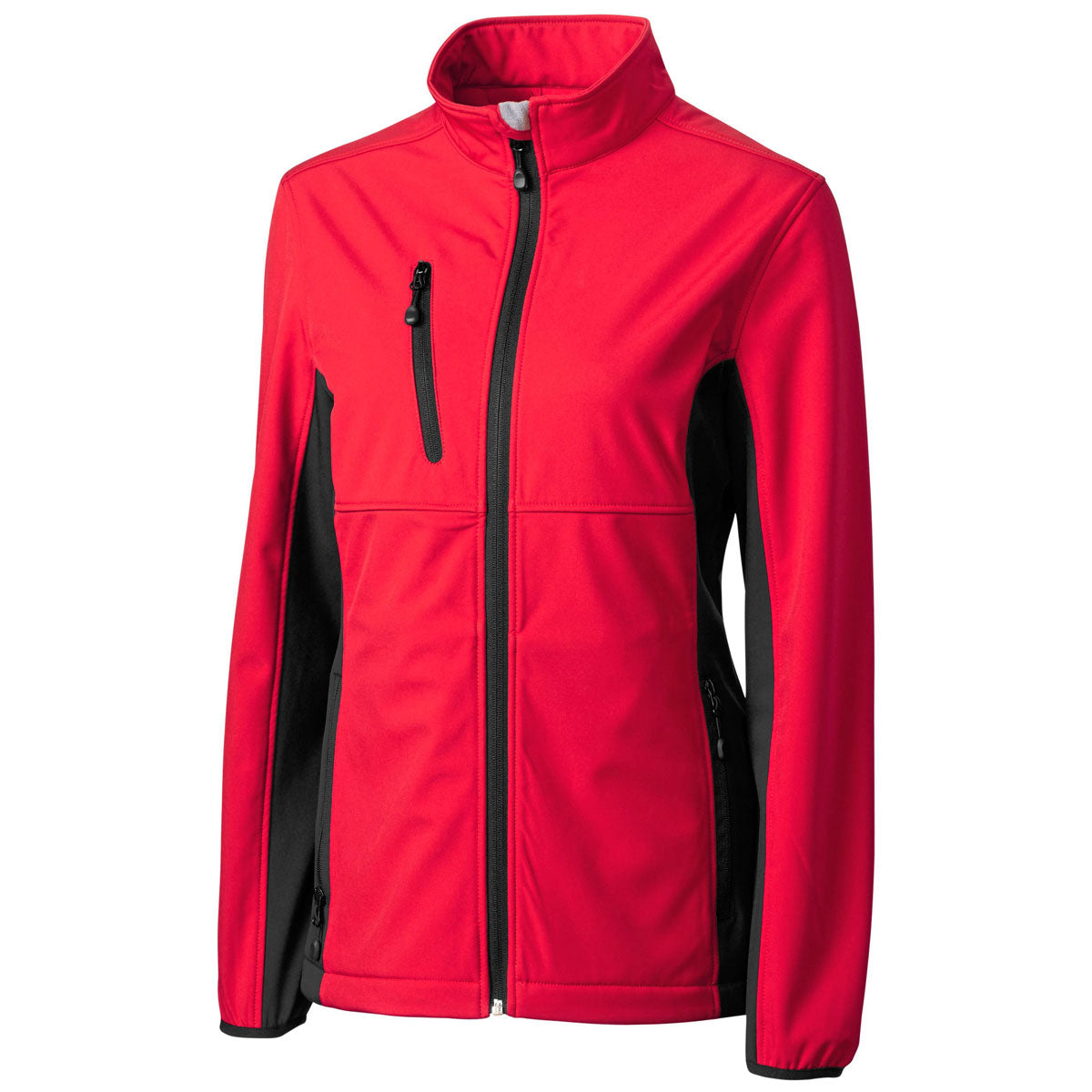 Clique Authentic Clique Women's Red/Black Narvik Colorblock Softshell