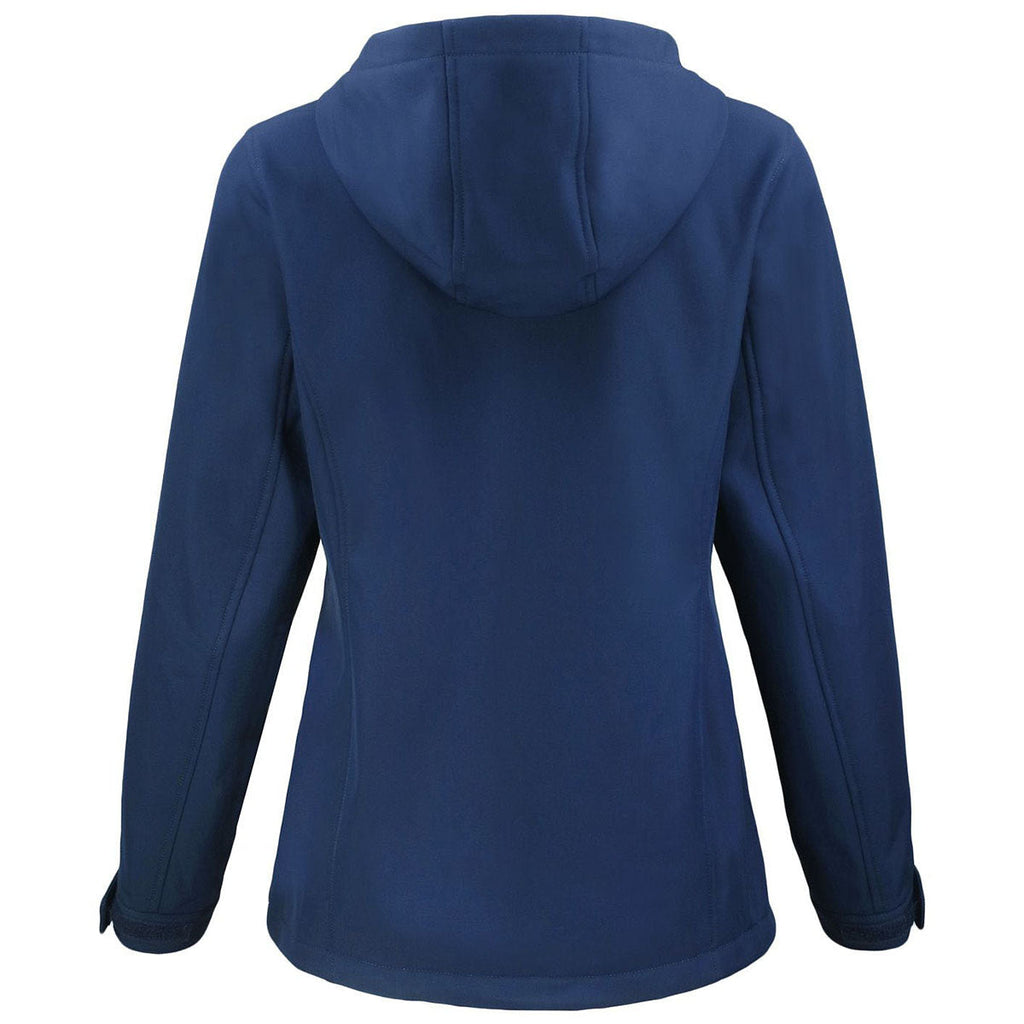 Clique Clique Women's Dark Navy Telemark Eco Stretch Softshell Full Zip Hooded Jacket